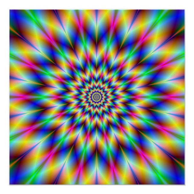 Pôster Estrela Colorida O Poster Perfeito Zazzle (Frente)