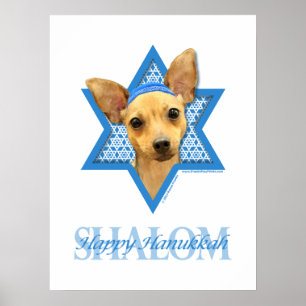 Pôster Estrela de David de Hanukkah - chihuahua