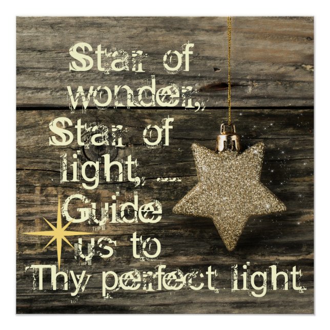 Pôster Estrela de Natal da Poster Maravilha (Frente)