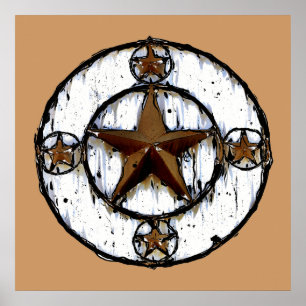 PÔSTER ESTRELA DE TEXAS SUJA