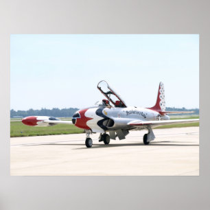 Poster Estrela de tiro de Lockheed T-33 em shaw AFB.