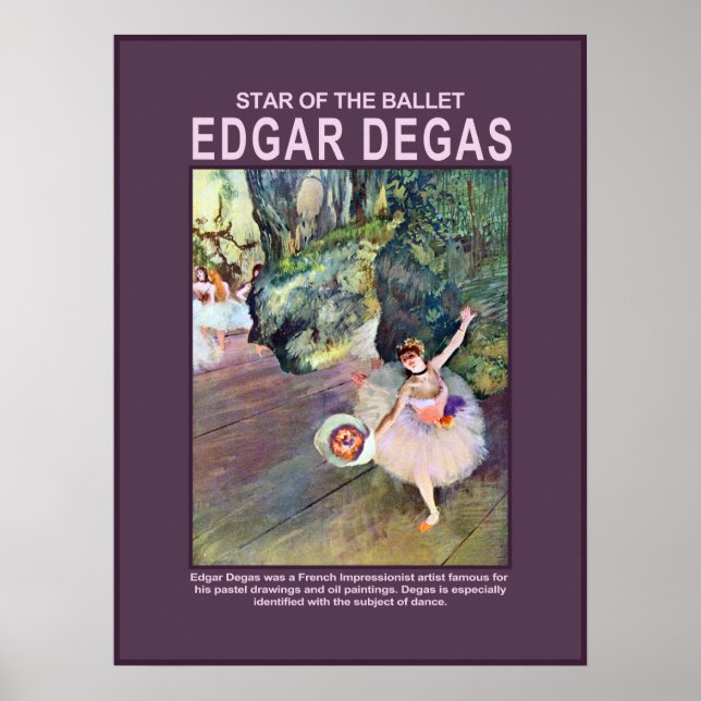 Poster Estrela do Balé de Edgar Degas (Frente)