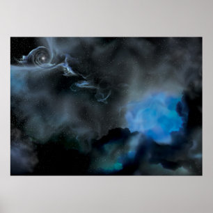 Pôster Estrela do buraco negro & de companheiro