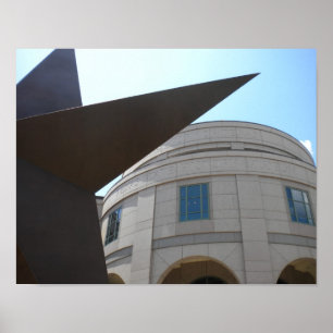 Poster Estrela do estado de Texas & museu do estado de