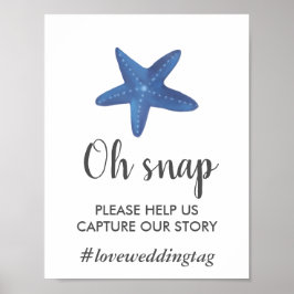 Poster Estrela do mar | Sinal de Instagram de Casamento O