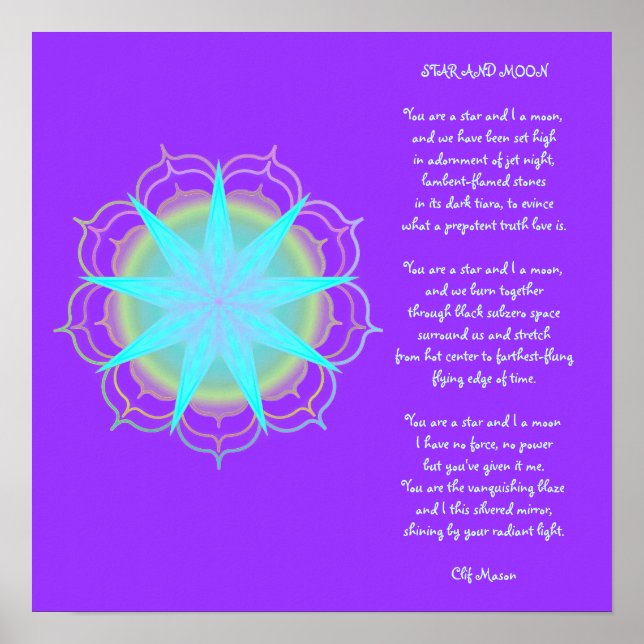 Pôster Estrela e Lua (Frente)