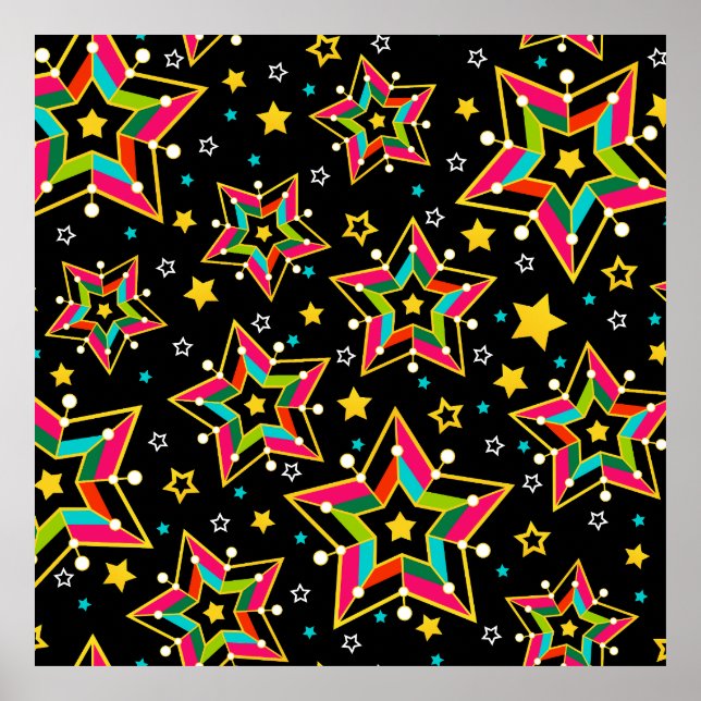 Poster Estrela Festiva de Feliz Brilhante (Frente)