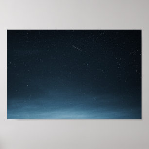 Poster Estrela fotografante no céu noturno sobre a Groenl
