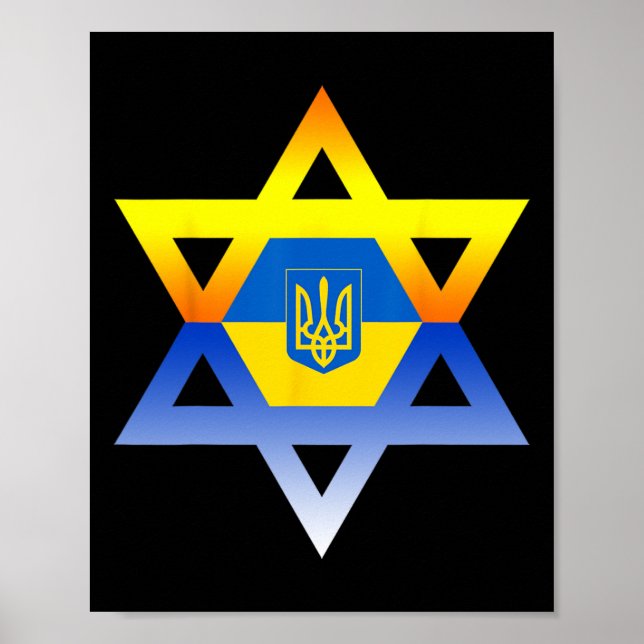 Poster Estrela Judaica de David do Leste Europeu  (Frente)