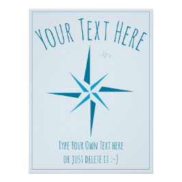 Pôster Estrela náutica. Rosa. Modelo de Presente de Marin