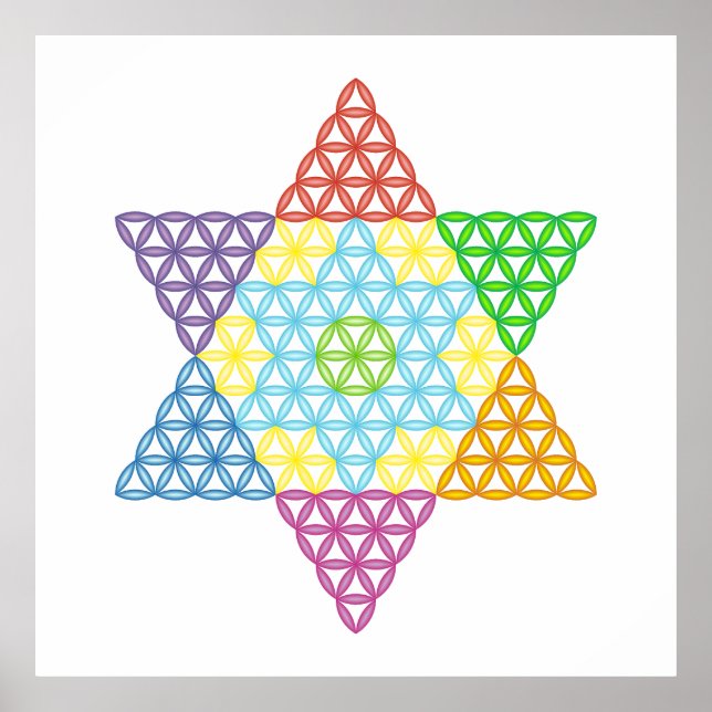 Poster Estrela Sagrada - Estrela Da Vida, 04/3D-CF. (Frente)