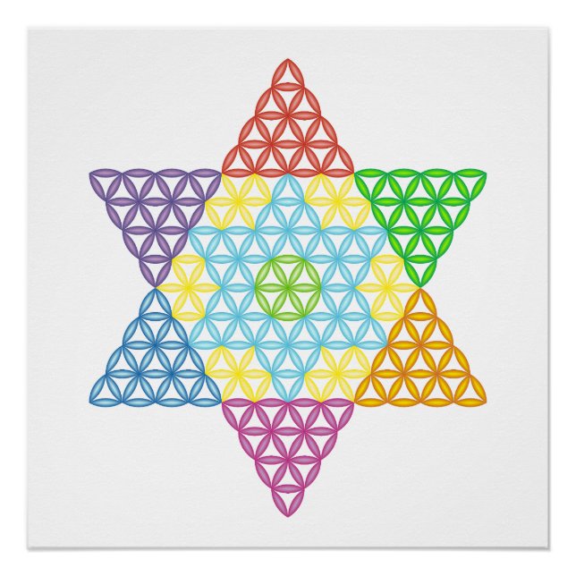 Pôster Estrela Sagrada - Estrela Da Vida, 04/3D-CF. (Frente)