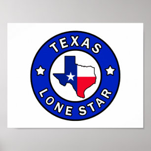 Pôster Estrela solitária de Texas