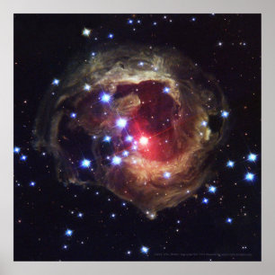 Pôster Estrela Supergiant V838 Monocerotis 12x12 (12x12)