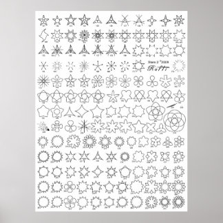 Poster Estrelas 2 Flash de tatuagem