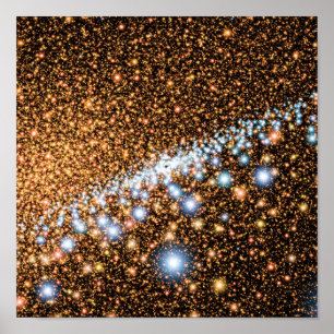 Pôster Estrelas azuis do buraco negro do Andromeda -