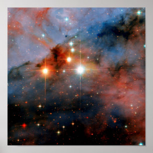 Pôster Estrelas Binárias WR 25 & Tr16-244 - Foto Espacial