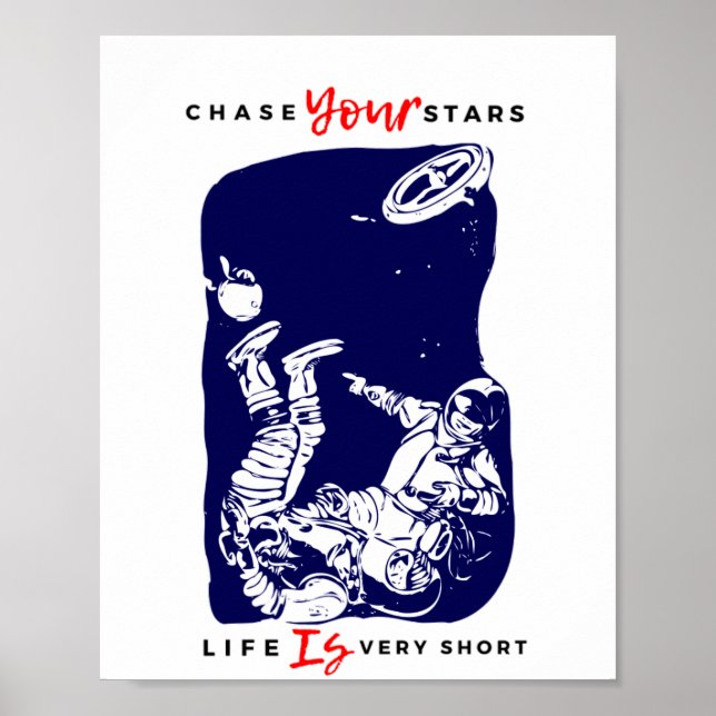 Poster Estrelas de Astronauta no Vacuumagem (Frente)