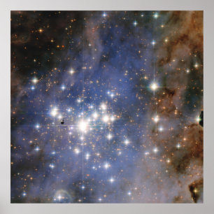 Poster Estrelas de Diamante no Espaço Hubble na Nebulosa 