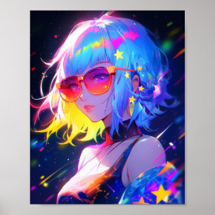 Poster Estrelas de Meninas de Anime