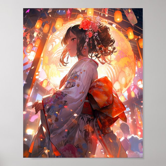 Poster Estrelas de Meninas de Anime (Frente)
