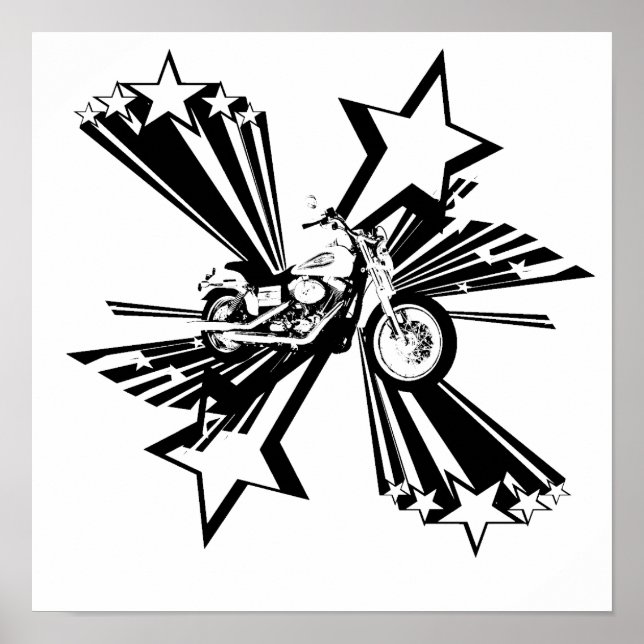 Pôster Estrelas de motocicletas (Frente)