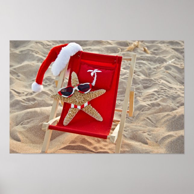 Poster Estrelas de Natal na praia (Frente)