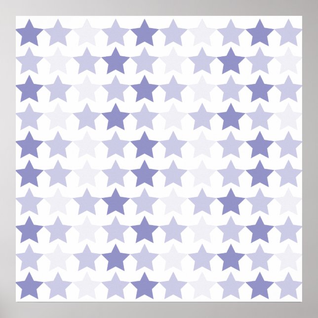 Poster Estrelas de Ombre Azul Patriótica (Frente)