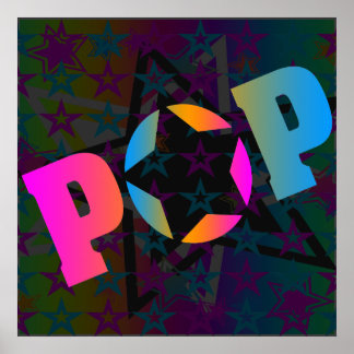 Pôster Estrelas de Pop da Vintage do Corey Tiger 80s