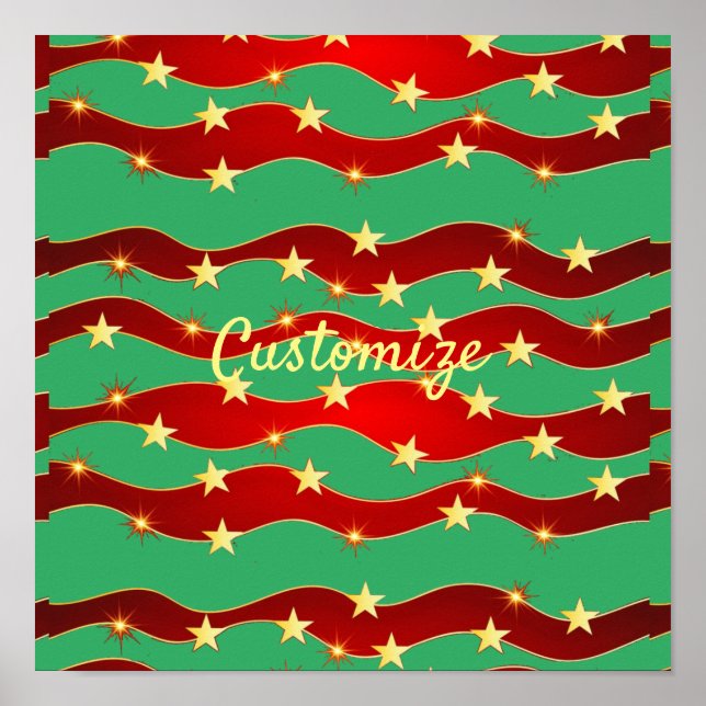 Poster Estrelas Douradas no Natal Sky Thunder_Cove (Frente)