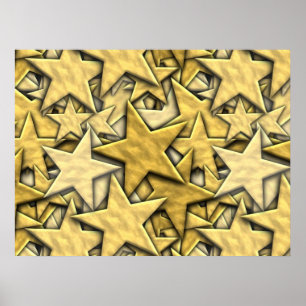 Pôster Estrelas Dourados