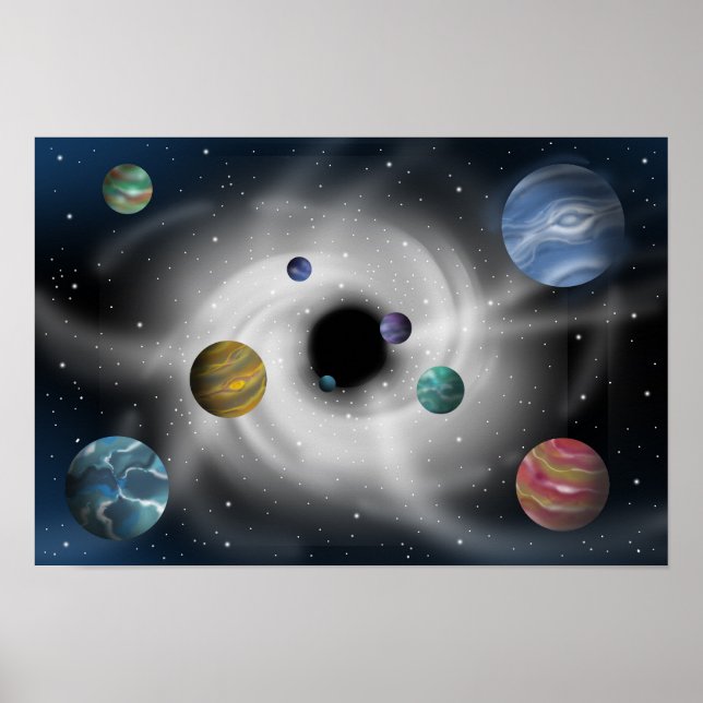 Poster Estrelas e Buracos Negros. (Frente)