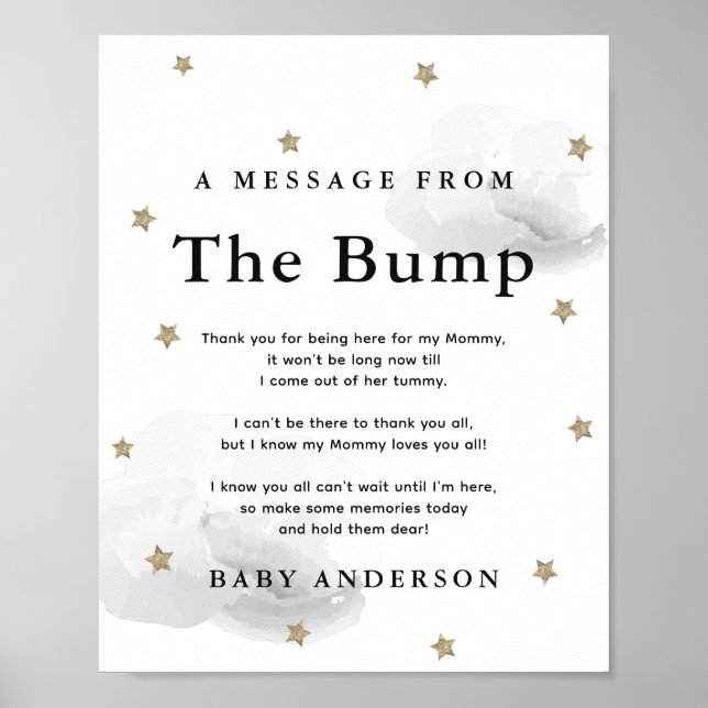 Poster Estrelas e Cinzas Nuvens Uma Mensagem Do Salto (Frente)