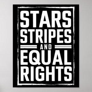 Poster Estrelas e Igualdade de Direitos 4 De Julho Femini