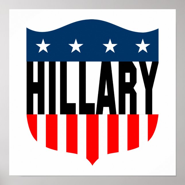 Pôster estrelas e listras de pinhão da hillary (Frente)