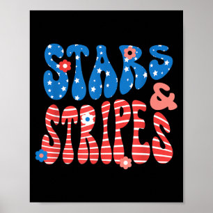 Poster Estrelas e Listras Dia da Independência Patriótico