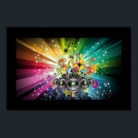 Poster Estrelas e Listras, Pop de Música<br><div class="desc">Estrelas e Listras,  Pop de Música</div>
