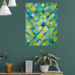 Poster Estrelas em Círculo Pintadas à Mão pelo Artista Es