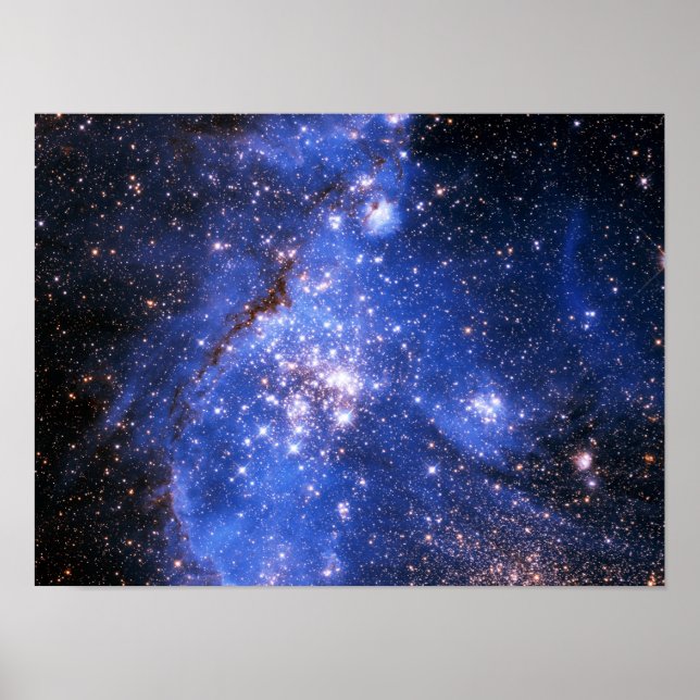 Poster Estrelas Embrionárias Azul de Queda (Frente)