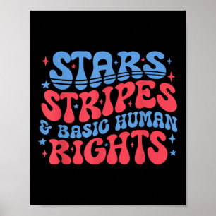 Poster Estrelas Listras E Direitos Humanos Básicos 4 De J