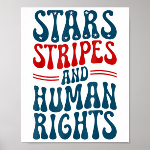 Poster Estrelas Listras E Direitos Humanos Protesto 4 De