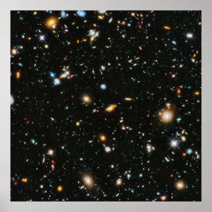 Poster Estrelas no Espaço - Hubble Campo Ultra Profundo
