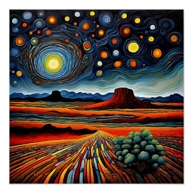 Pôster Estrelas sobre o deserto (Frente)
