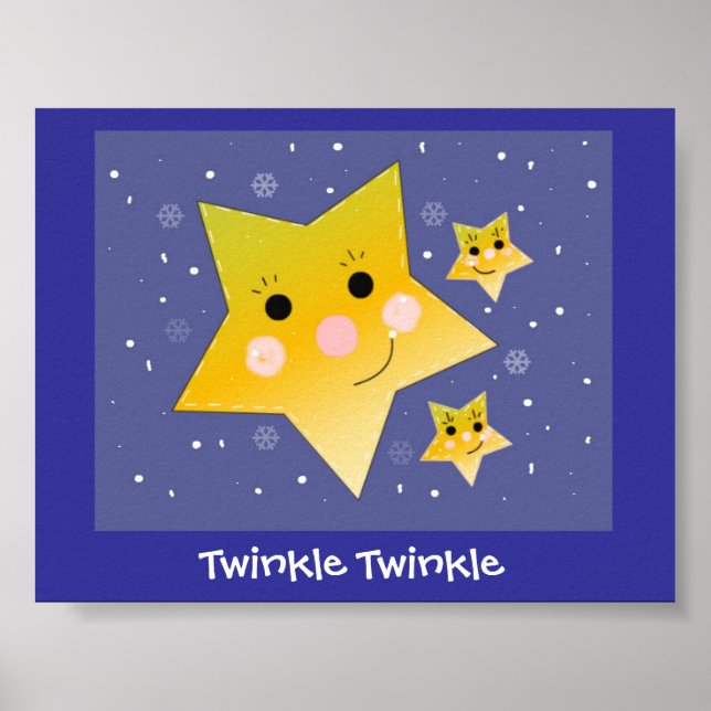 Poster Estrelas Sorridentes Cintilantes (Frente)