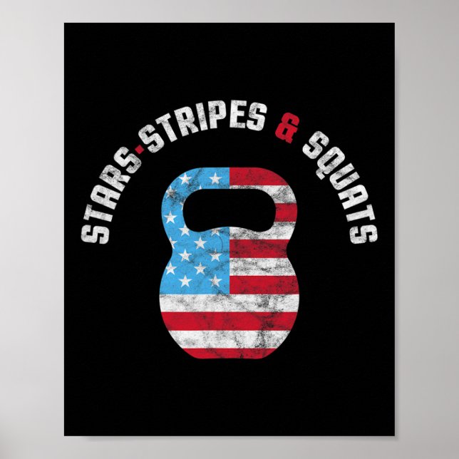 Poster Estrelas Strips E Workout De Esquadrão Gym Usa Fla (Frente)