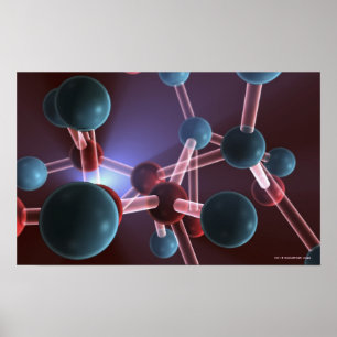 Pôster Estrutura molecular da cafeína