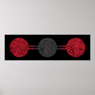 Pôster Estrutura Molecular De Dióxido De Carbono