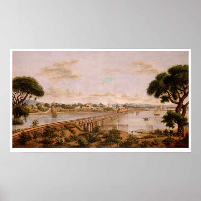 Poster Estuário de Oakland perto do lago Merritt (1232A) (Frente)