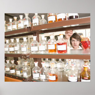 Pôster Estudante da ciência na sala de aula