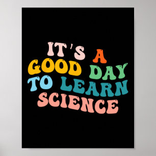 Poster Estudante De Ciência Oferece Um Bom Dia Para Apren